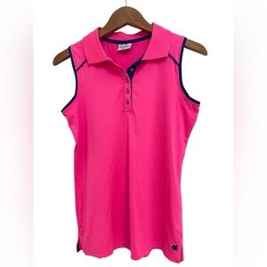Birdies and Bows Pink Sleeveless Golf Top